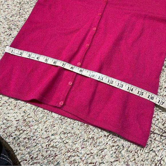 Andre Christian Pink Cashmere Button Down Cardigan Womens Size XS - Picture 7 of 8